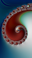 Artfully 3D rendering fractal, fanciful abstract illustration and colorful designed pattern