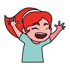 Isolated girl cartoon vector design