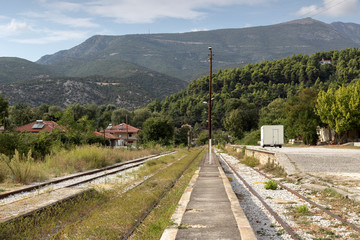 The railway station in the mountains