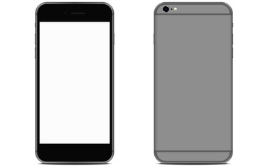 Realistic phone mockup. Vector graphic