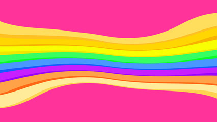pink colors and rainbow wave for background, abstract colorful wave line, wallpaper rainbow curve multicolor stripes, rainbow art line colors for graphic design, multi colors modern art line style