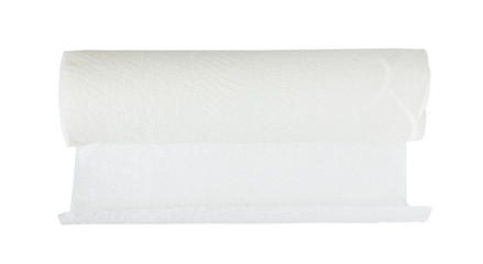 Paper towel roll, isolated on white