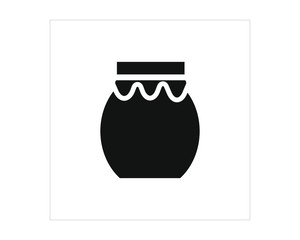 honey jar shaped simple icon vector