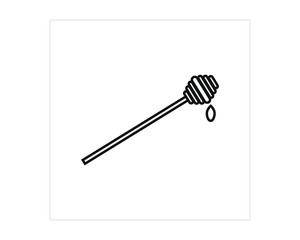 honey stick shaped simple icon vector
