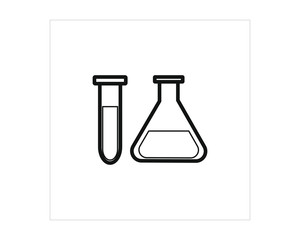 laboratory test tube simple icon vector