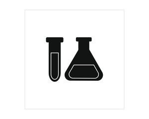 laboratory test tube simple icon vector