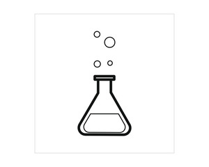 laboratory test tube simple icon vector