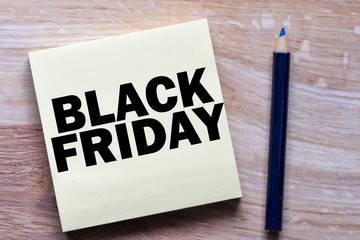 Black friday business text concept
