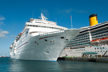 Cruise Ships Moored in Nassau
