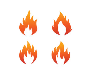 Fire Flame Logo design vector template. Fire Logotype concept icon Illustration