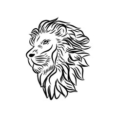 Wild Lion Vector Icon Logo Template