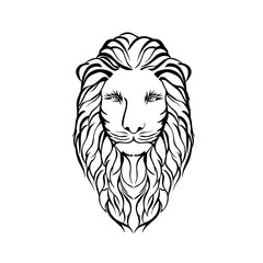 Wild Lion Vector Icon Logo Template