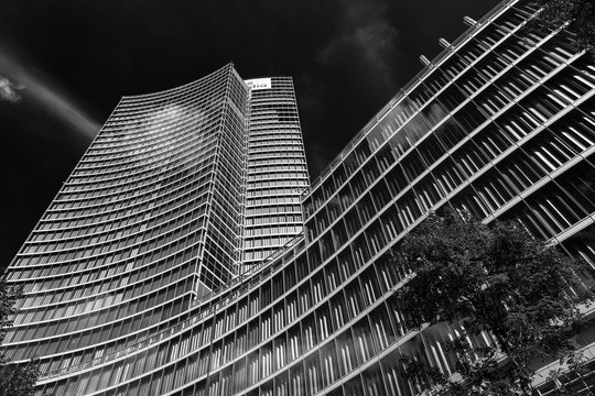 Milan, Italy - August 16, 2019: Palazzo Lombardia, modern building in Milan