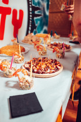 Table full of food at a party in Galicia