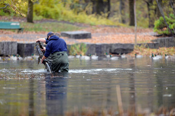 r&eacute;paration dans l'&eacute;tang