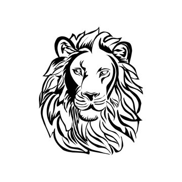 Wild Lion Vector Icon Logo Template