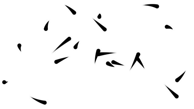 Random Flocking Flock of Pixie Objects Flying Around Frame Mask