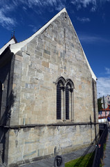 View of historical buildings of Bergen, Norway. 