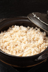 土鍋で炊いたもち麦