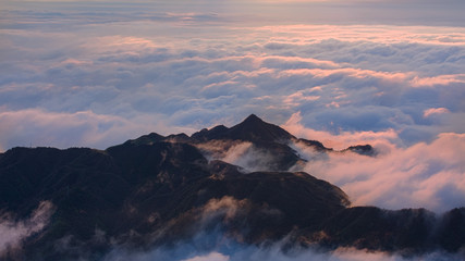 sunrise in the mountains