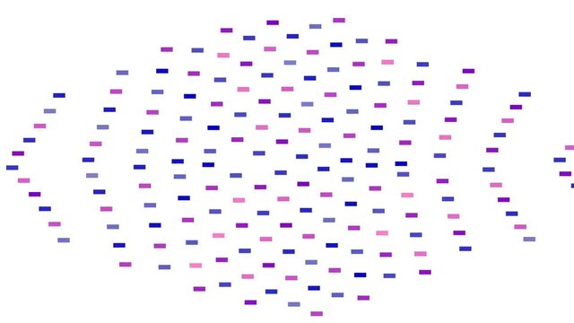 Fishbone Shape Motion Gill Passing Diamond Grid Array of Rectangles Loop
