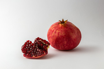 pomegranate isolated on white background
