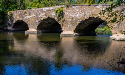 Fototapeta na wymiar Historic Kingston Bridge near Princeton, New Jersey