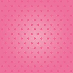 Seamless pink polka dot background, girly concept.
