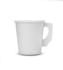 paper cup isolated on white background