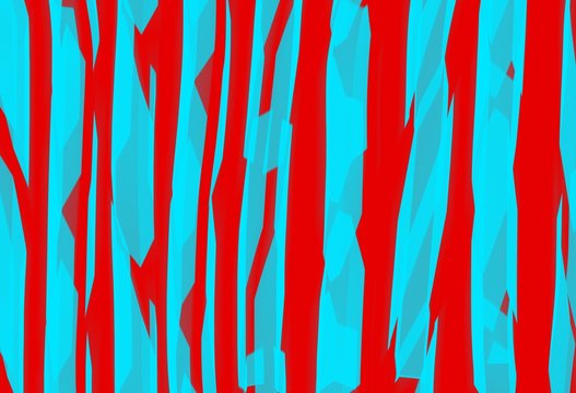 Light blue and red zebra pattern