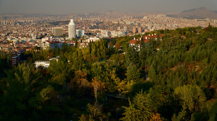 Fototapeta premium Botanical park and Turkey's capital, Ankara