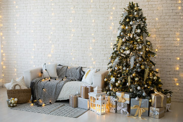 christmas tree and gifts