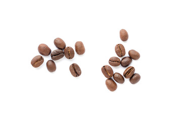 Roasted coffee beans texture background.
