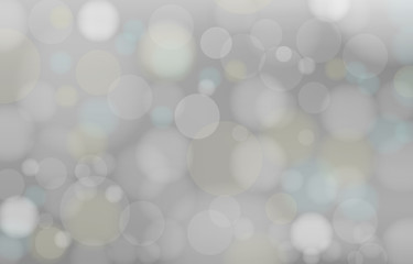 Fototapeta premium Bokeh on the gray background. Vector blur abstract texture with lot of bubble