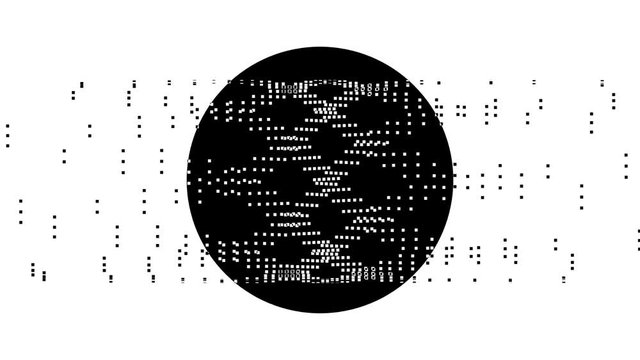 Inter Twined Overlapping Threads Pulling Back and Forth Over Circular Exclusion