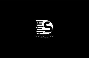 text S monogram black transition element logotype