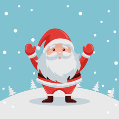Santa claus merry christmas card design © Ipajoel
