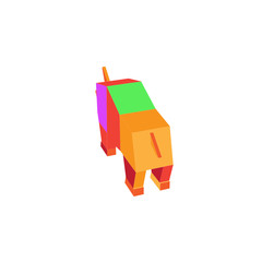 coloring icon of the rhinoceros