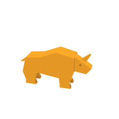 coloring icon of the rhinoceros