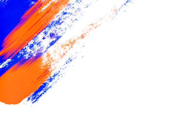 Abstract background of colorful pigment on white background. Place for your design.