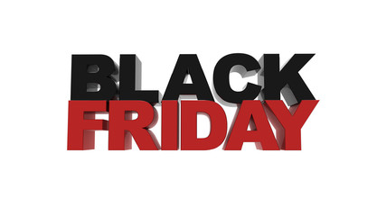 black friday 3d illustration