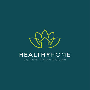 Healthy house modern logo design, vector design for plant house