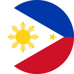 Philippines flag round vector illustration