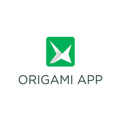 Origami app modern simple minimalist design for technology business