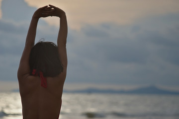 woman on the beach