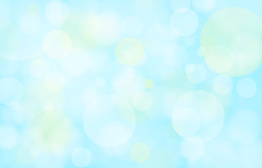 Bokeh on the blue background. Vector blur abstract texture with lot of bubble