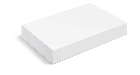 Foto op Canvas White box . Mock up white cardboard package box. White realistic box mockup for packaging. Blank white product packaging boxes isolated on white background. Vector illustration © Dr. Watson