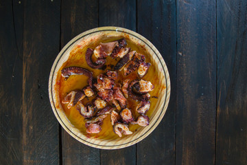 'Pulpo a feira' traditional dish from Galicia