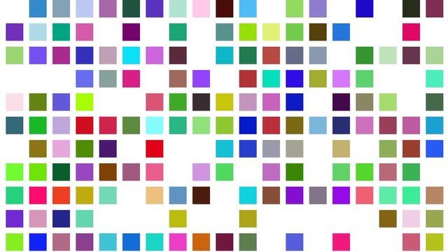 Filling Array Grid of Squares With Random Bright Primary Colors