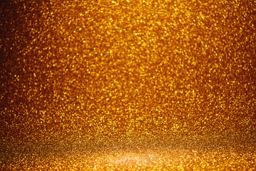 golden christmas texture with lights and stars